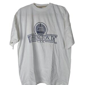 Vintage St Evans Washington DC USA T Shirt Mens XL White Single Stitch Cotton